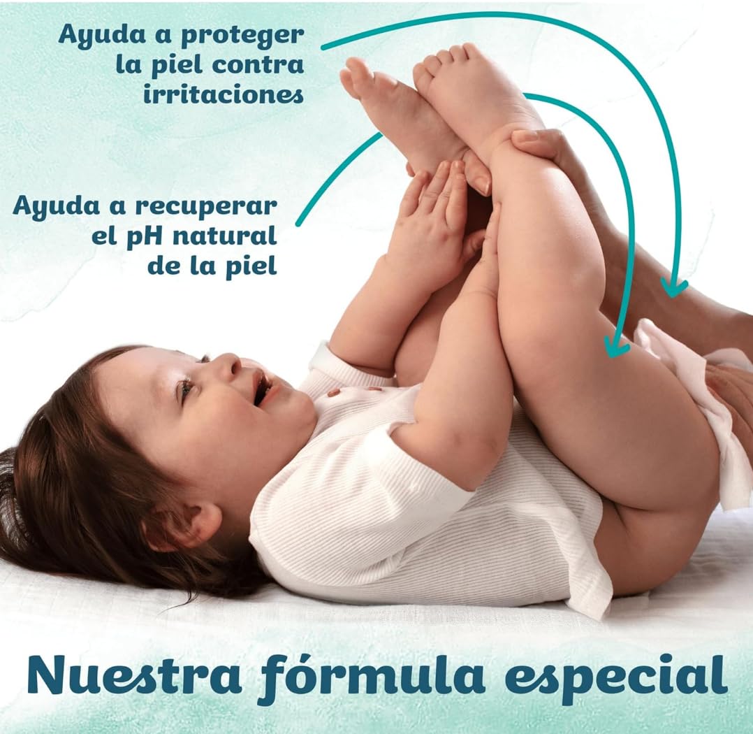 Dodot Pure Toallitas para Bebé,calma y protege con Aloe Vera para la piel sensible de tu bebé, 1104 Unidades (24 Packs x 46), 99% Agua, Sin Alcohol, Sin Plástico