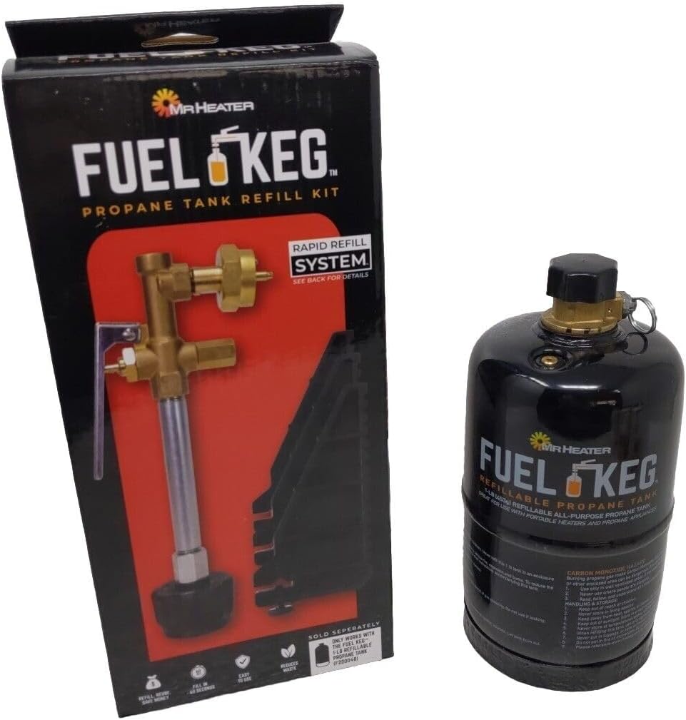 Mr Heater Fuel Keg Propane Tank Refill Kit with 16oz Empty Tank Bundle