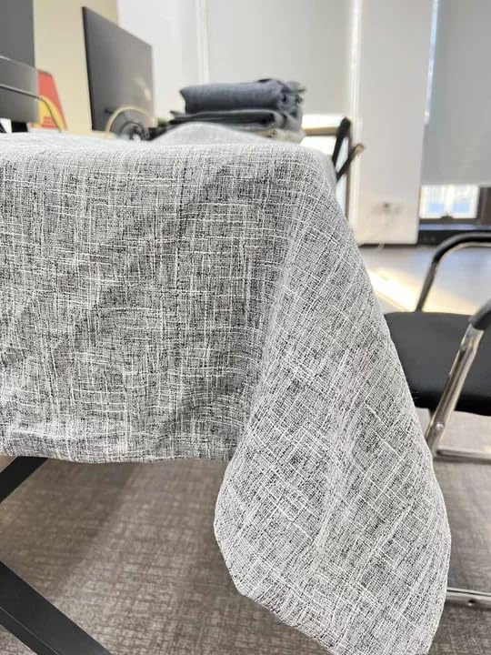 Softalker テーブルクロス 大判 長方形 140×240cm 桌布 table cloth おしゃれ 撥水 布 北欧 厚手 類麻 リネン シンプル 無地 耐久 洗濯可 クリスマス お正月 ダイニング カフェ レストラン用 ベージュ