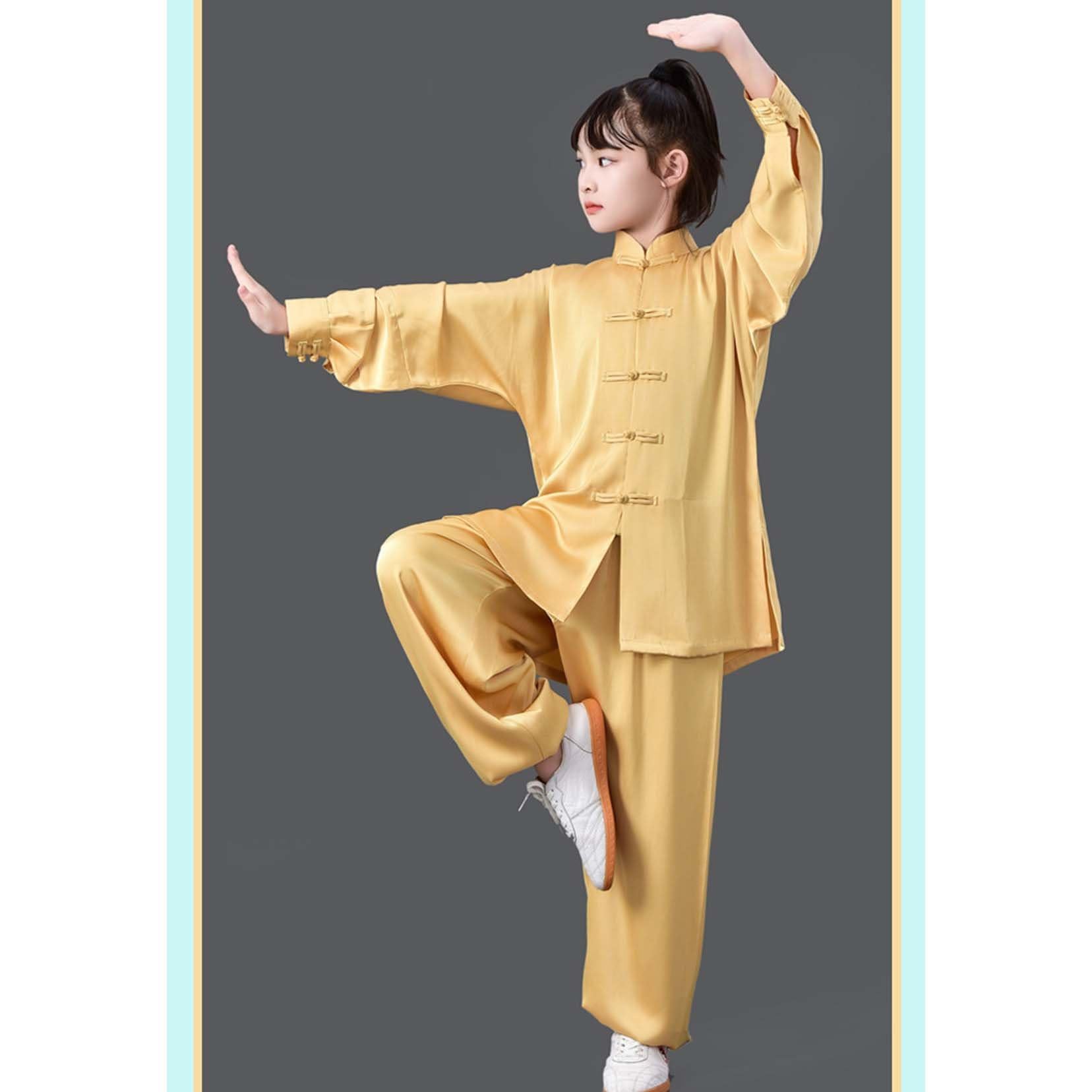 1 zestaw ubrań Tai-chi, tradycyjny mundur Kung-Fu, lekka chińska odzież dla dzieci