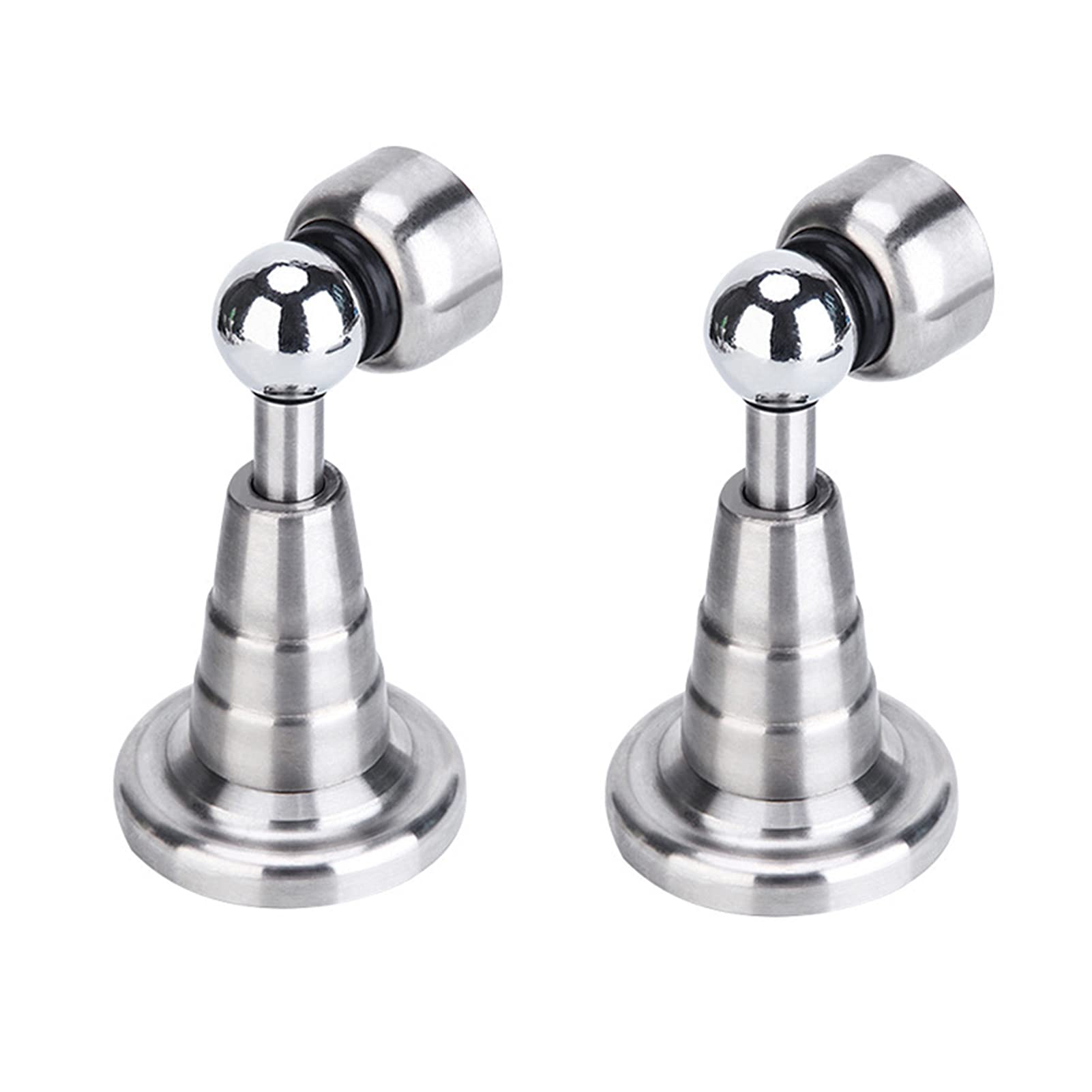 Fermaporta， 2pcs,Fermaporta, fermaporta Magnetico in Acciaio Inossidabile Fermaporta Retrattile Montato a Parete for Proteggere Porte/pareti