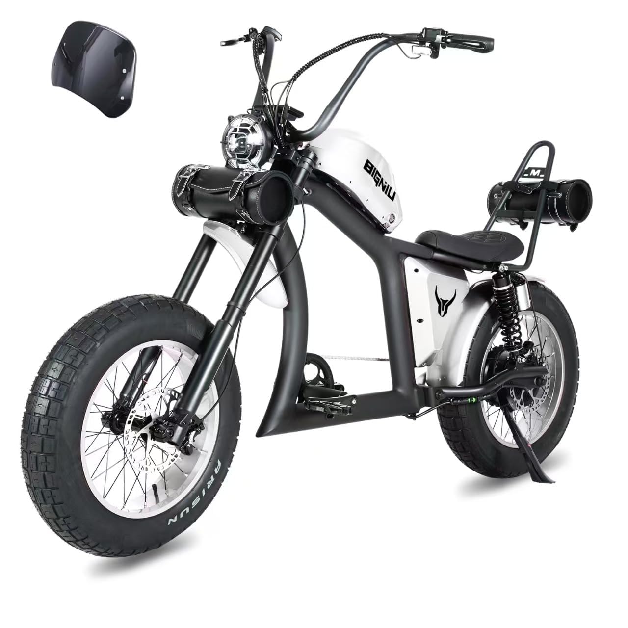 BIGNIU Electric Bike, Electric Bike for Adults with 1500W Brushless Motor 52V 29.4Ah Rang…