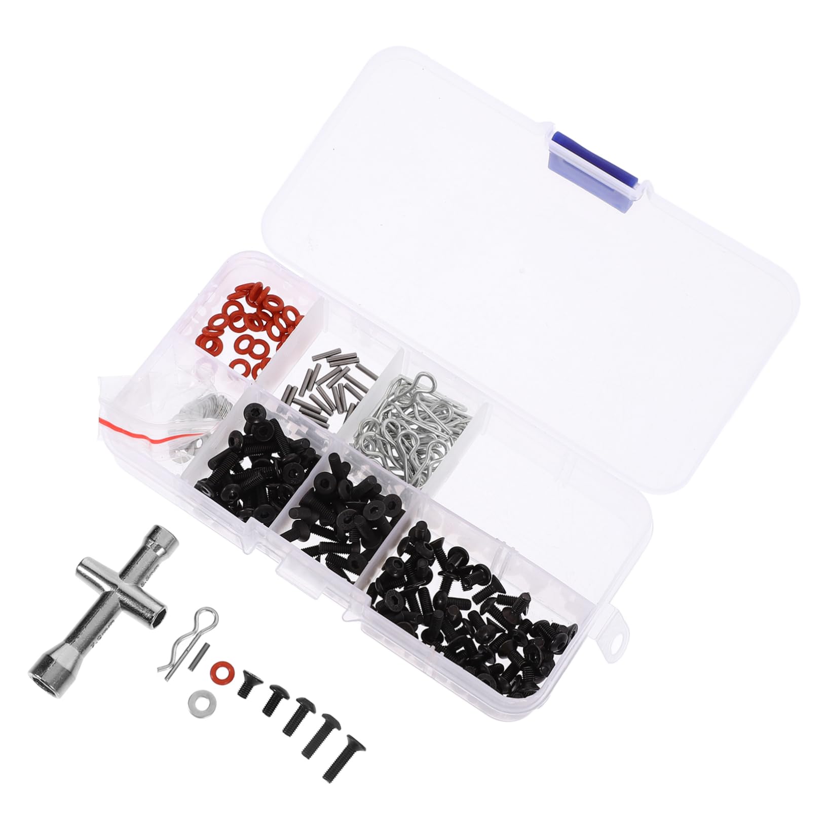 Alipis 240pcs Rc Car Screw Kit -in-one Tool Set Wrenches for Rc Accessories and Car Body Clips