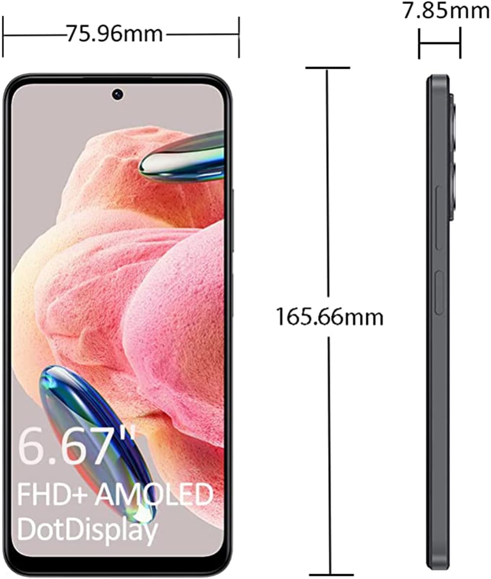 Xiaomi Redmi Note 12, 4G Smartphone 8+128GB, Display AMOLED da 6,67" 120Hz, Snapdragon 685 6nm Procesador, 50MP Tripla Cámara, 5000mAh 33W di ricarica, Doppia SIM, Nero