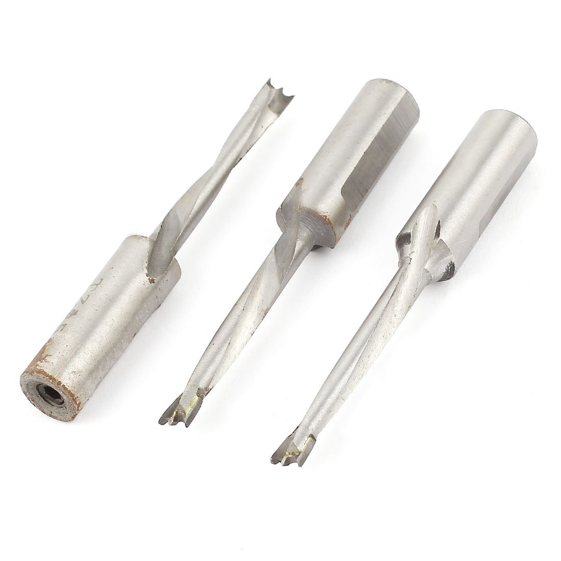 Aexit 3 Pieces Drill Bits High Speed Steel HSS Straight Shank Brad Point Wood Drill Brad-Point Drill Bits Bit 5mmx68mm