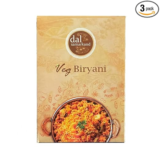 Veg Biryani - Ready to Eat | Instant Food | Pure Veg | Microwaveable | Veg Biryani Pack Of 3 (250 Gm)