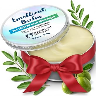 Myofascial Releaser Emollient Balm for IASTM & Gua Sha – Non-Greasy Massage Balm for Tool Glide and Bodywork – Natural, Hypoallergenic, Unscented Massage Balm Alternative to Oil (100g)