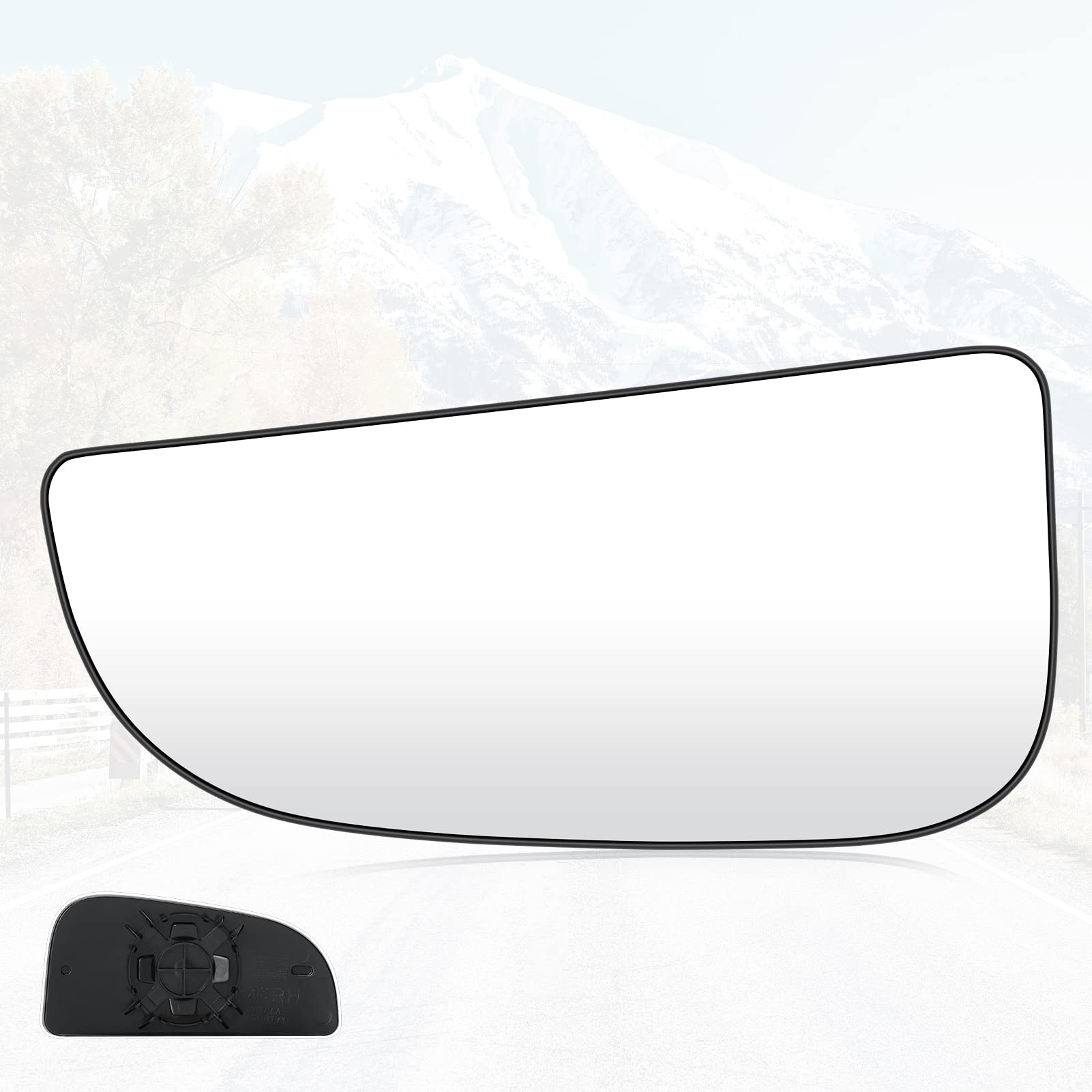 Youxmoto Driver Left Side Lower Mirror Glass, 2009-2020 Fit for Dodge Ram 1500 2500 3500 4500 5500 Lower Towing Mirror Glass, Fit for 68067731AA