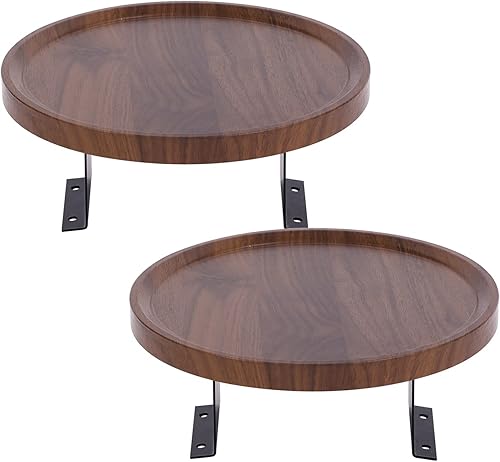 Paquete de 2 bandejas de brazo para sofá, mesa con clip para brazo de sofá, mesa multifunción para reposabrazos en sofás anchos para comer, bebidas,