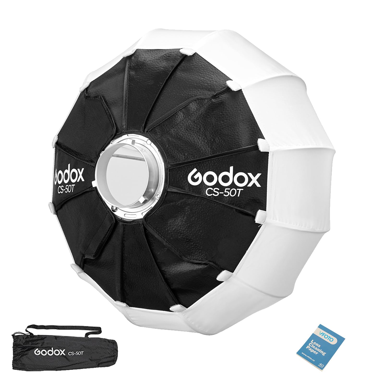 Softbox Godox CS-50D Per Flash - Attacco Bowens, 50cm, Per Foto E Video - Foto 9