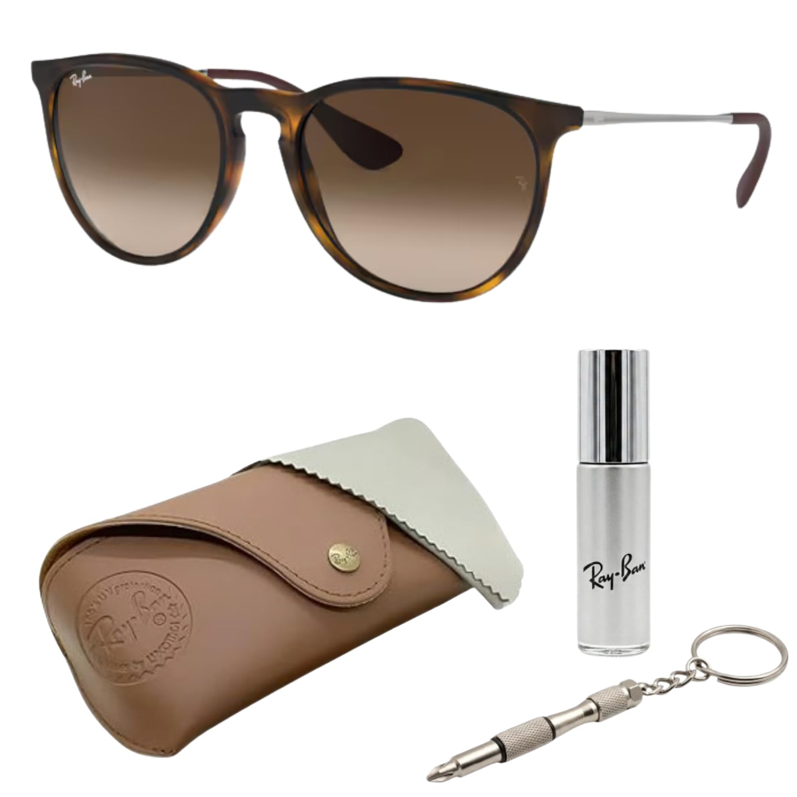 Ray-Ban RB4187F CHRIS LOW BRIDGE FIT Square Shape Sunglasses with