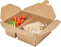 Vista 52 de Restaurantware Bio Tek - Cajas para llevar de 30 onzas, 200 loncheras para llevar, cierre de tabulación, resistentes al calor, desechables, de papel