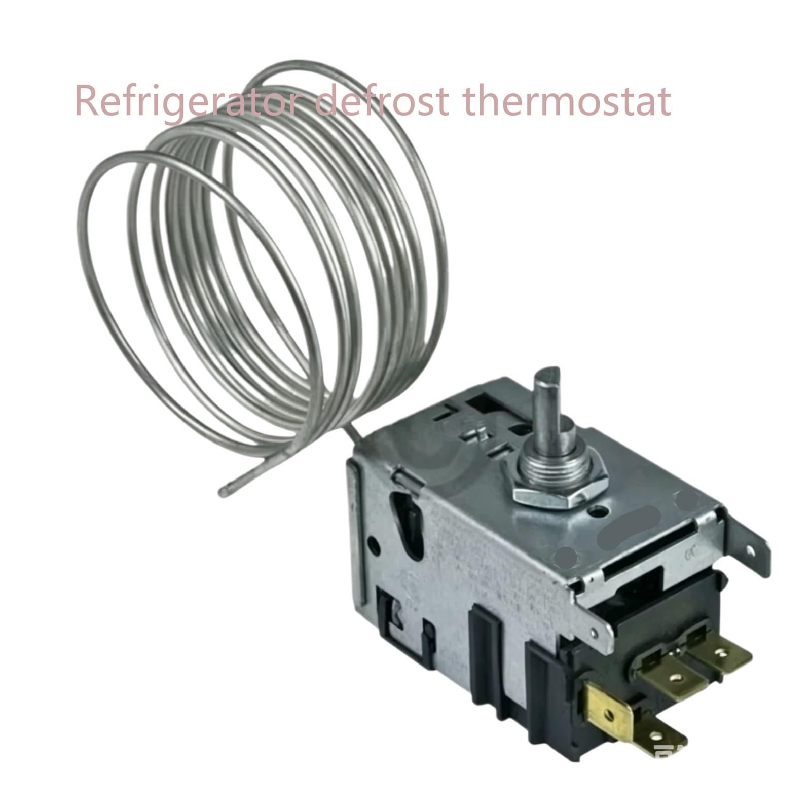 Termostato De Descongelación for Refrigerador, Compatible Con Danfoss, 077B6208, Termostato De Refrigerador De Cuatro Pines, Control De Temperatura, Calentador De Descongelación De 2 Piezas