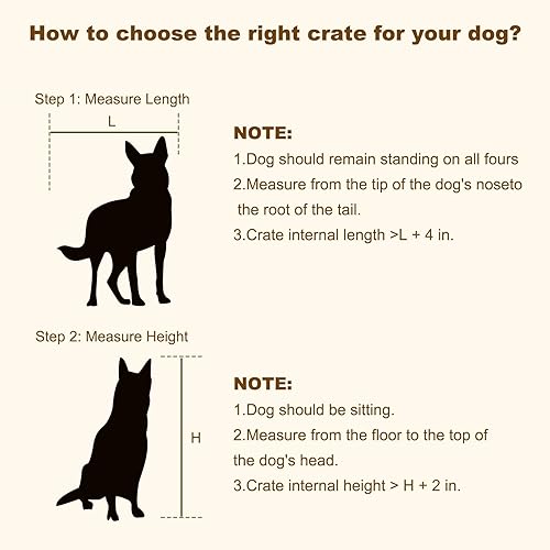Vista 58 de EasyCom Perrera resistente para perros de interior con etiqueta de nombre, muebles de jaula de perro de 41 pulgadas para perros medianos, jaula