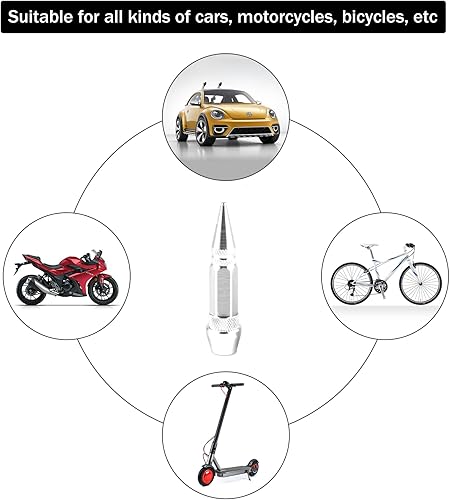 Miniatura 5 de Tapones de válvula SINGARO de 2.36 pulgadas, aleación de aluminio, a prueba de polvo e impermeables, aptos para automóviles, camiones y motocicletas