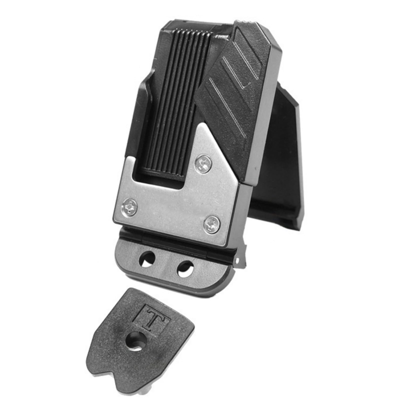 Construction Tool Holder for Drills Features Locking Mechanism and Easy Belt Clip Secure Retention Drill Clip