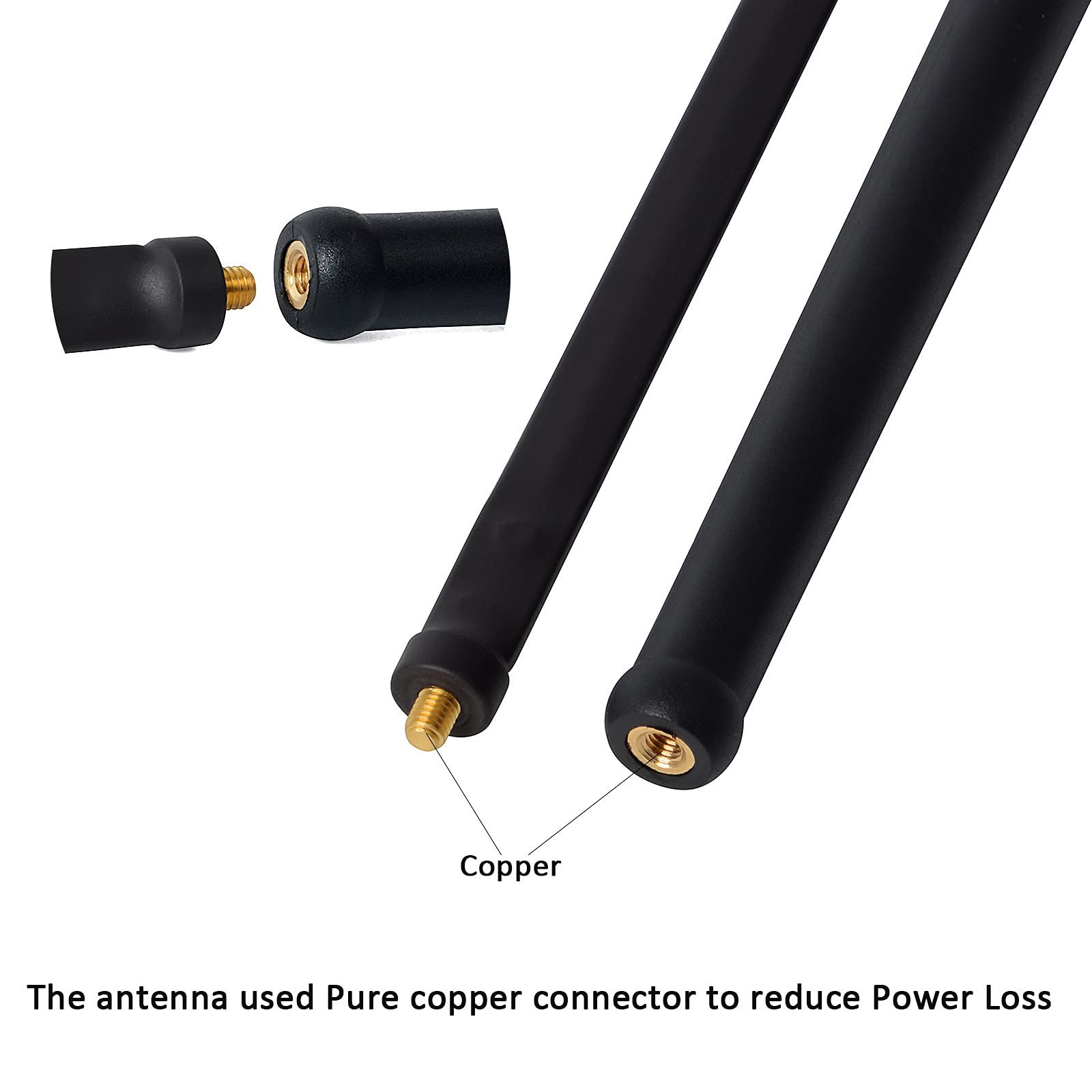 HYS Antenne radio CB 27 MHz BNC pour Cobra HH50WXST HHRT50 Midland 75-822 75-785 Uniden PRO401HH PRO501HH