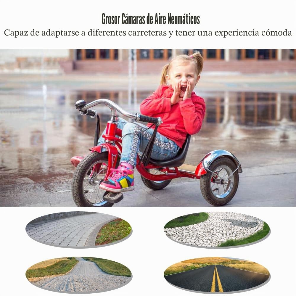 Ainiv Cámaras de Aire Reforzada 10 Pulgadas 2Pcs Neumáticos Interiores 10x2.125 Válvula 0° para Scooter Eléctrico