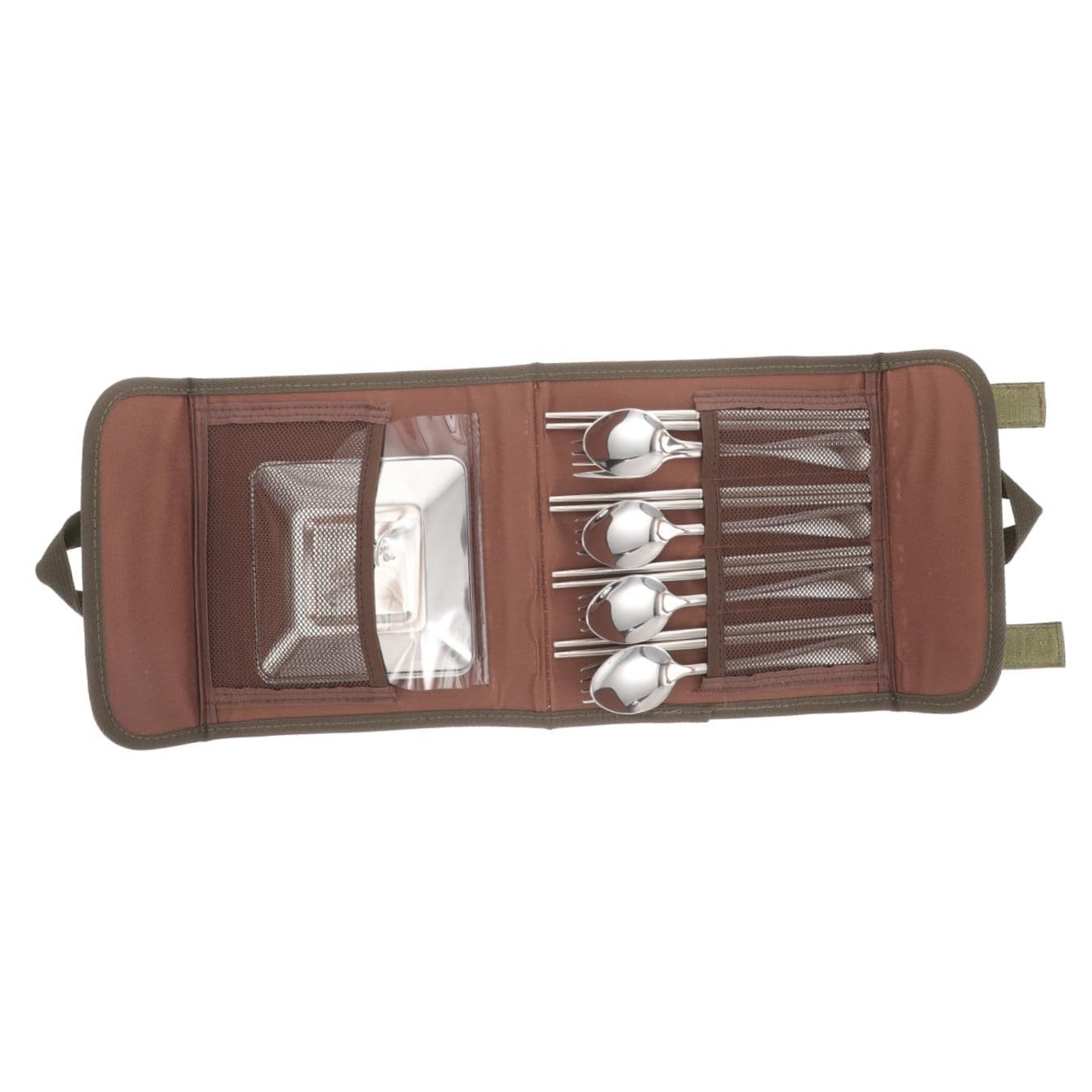 Milisten Couverts De Camping Vaisselle Extérieur Pour Barbecue Et Pique- Cuillère Baguette Fourchette Assiette Acier Inoxydable Avec De Transport