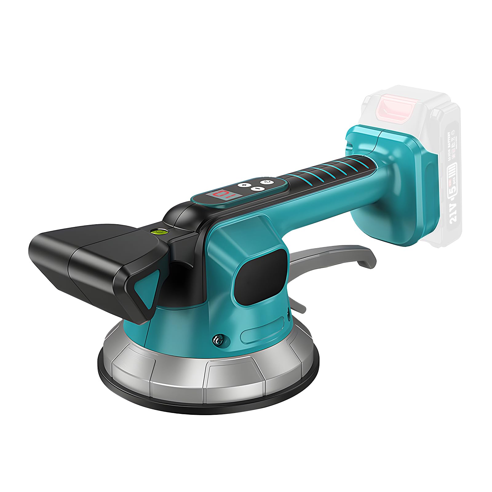 Machine à niveler vibrante sans fil pour batterie Makita 18V, Max.16000 RPM Machine à niveler pour installation de tuiles, Capacité d'adsorption de 200kg Vibration à succion de tuiles à 10 vitesses