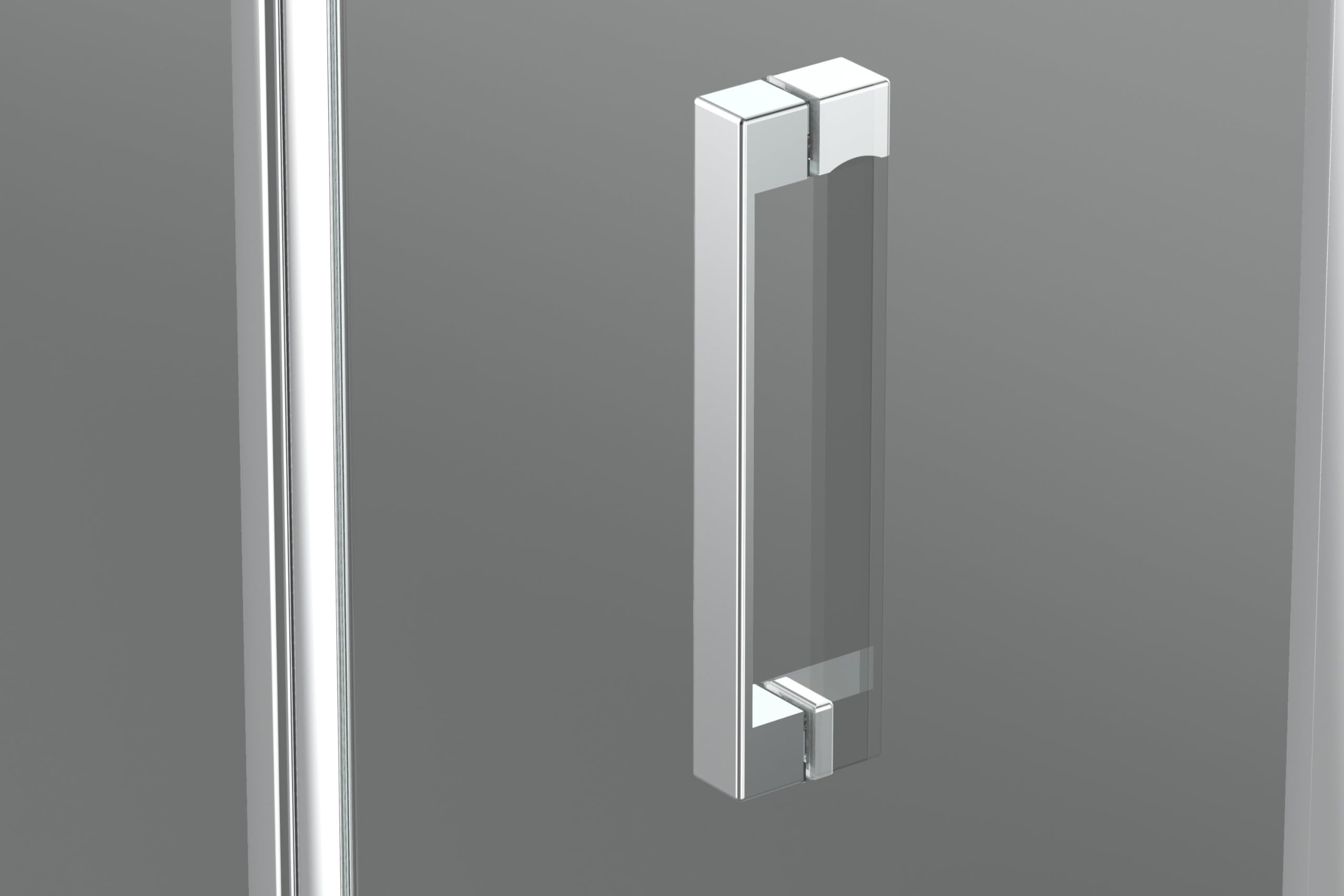 Box doccia a nicchia 165 cm porta scorrevole apertura laterale H195 cm ALBA Cromato