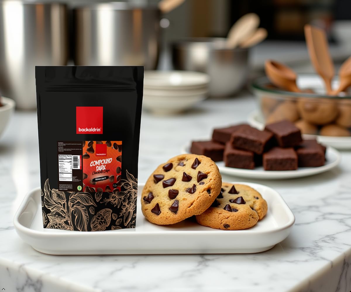 Premium Dark Chocolate Chips - Rich Chocolate Chips for Baking Cookies, Brownies, Cakes & Desserts - Deep Dark Chocolate Flavor - 11 lb (5 kg) Bulk Professional Size