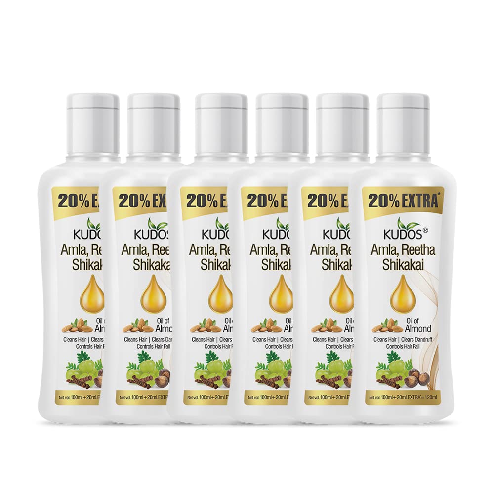 Buy Kudos Amla, Reetha, Shikakai Shampoo 100 ML Each (Pack Of 6