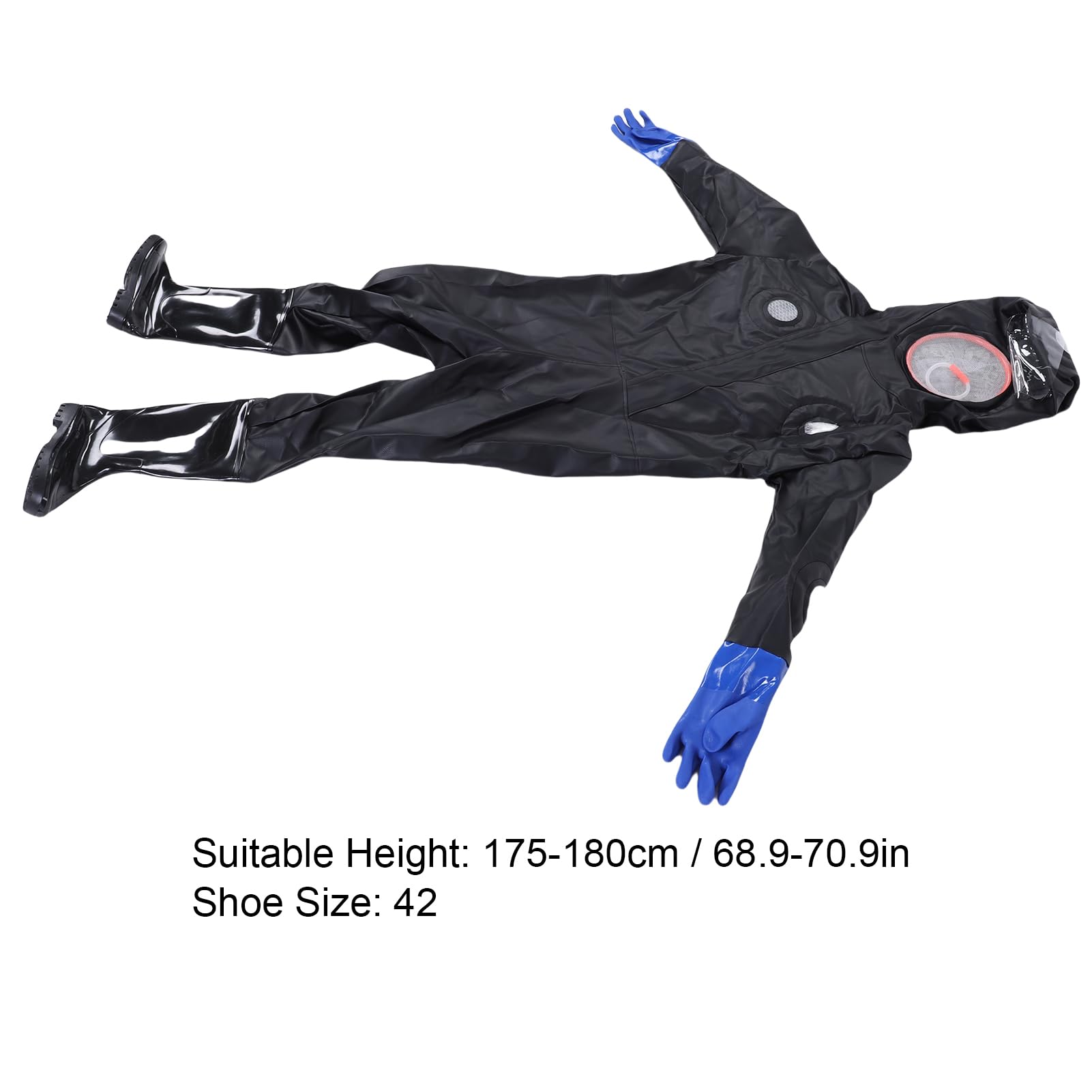 Tuta protettiva per apicoltura per hobbisti e professionisti, 175-180 cm, taglia 42, in pelle artificiale traspirante