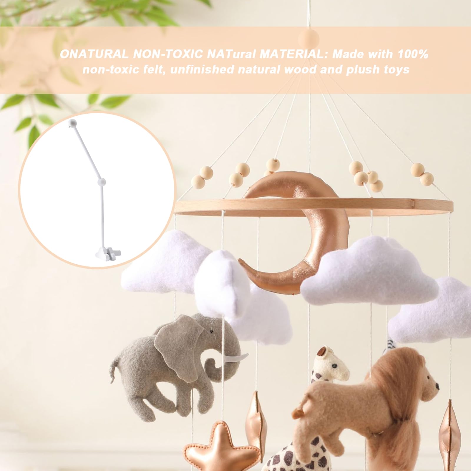 let's make Mobiele verbeterde versie houten houder voor babybed, in