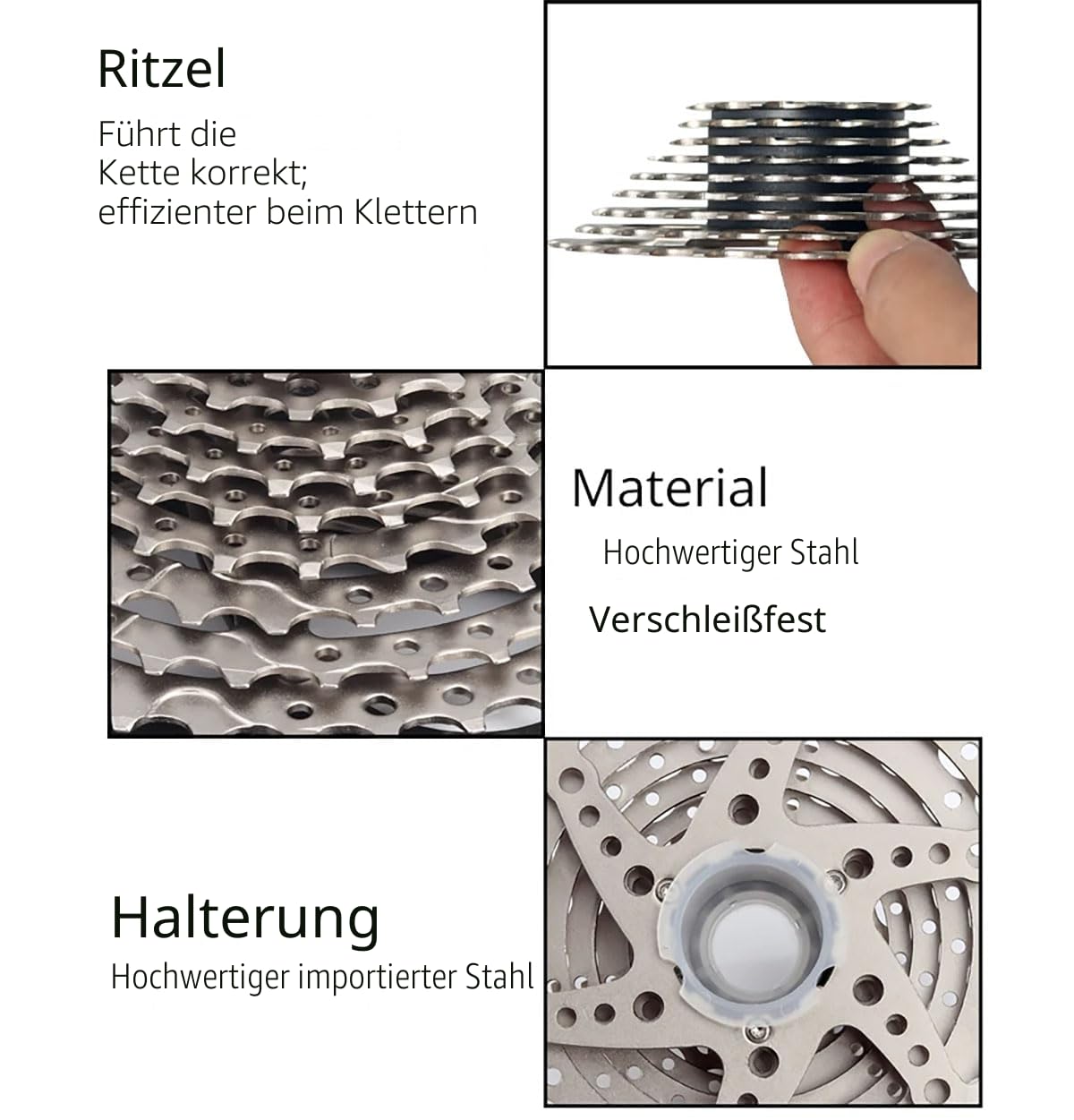 10-Gang-Kassette 11-30T/32T/34T/36T/40T/42T/46T/50T/Mountainbike/Rennrad-Kassette, 10-Gang-Fahrrad-Kassette, kompatibel mit Shimano Ultegra XT Sunrace Sram