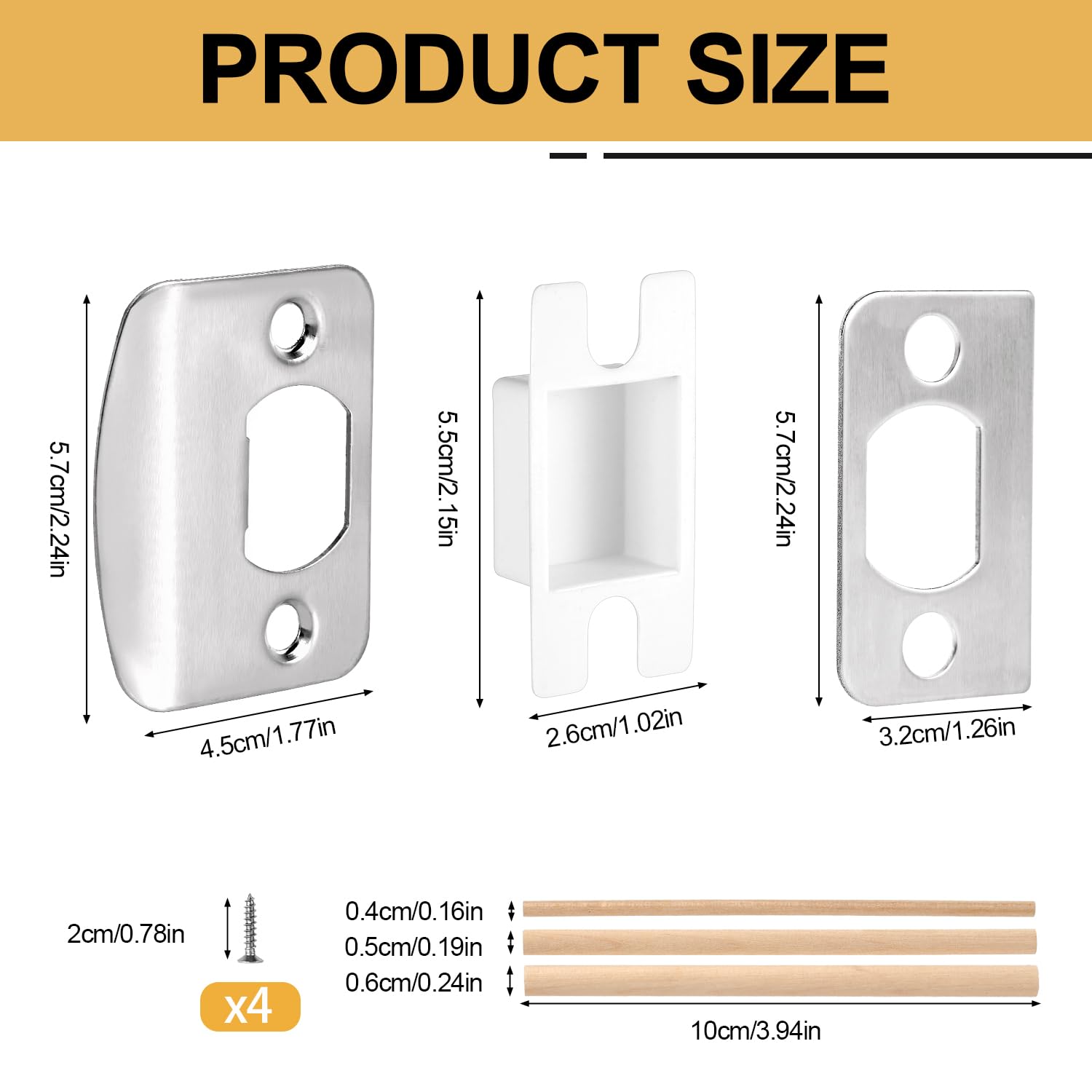 1 Set Door Strike Plate - Image 2