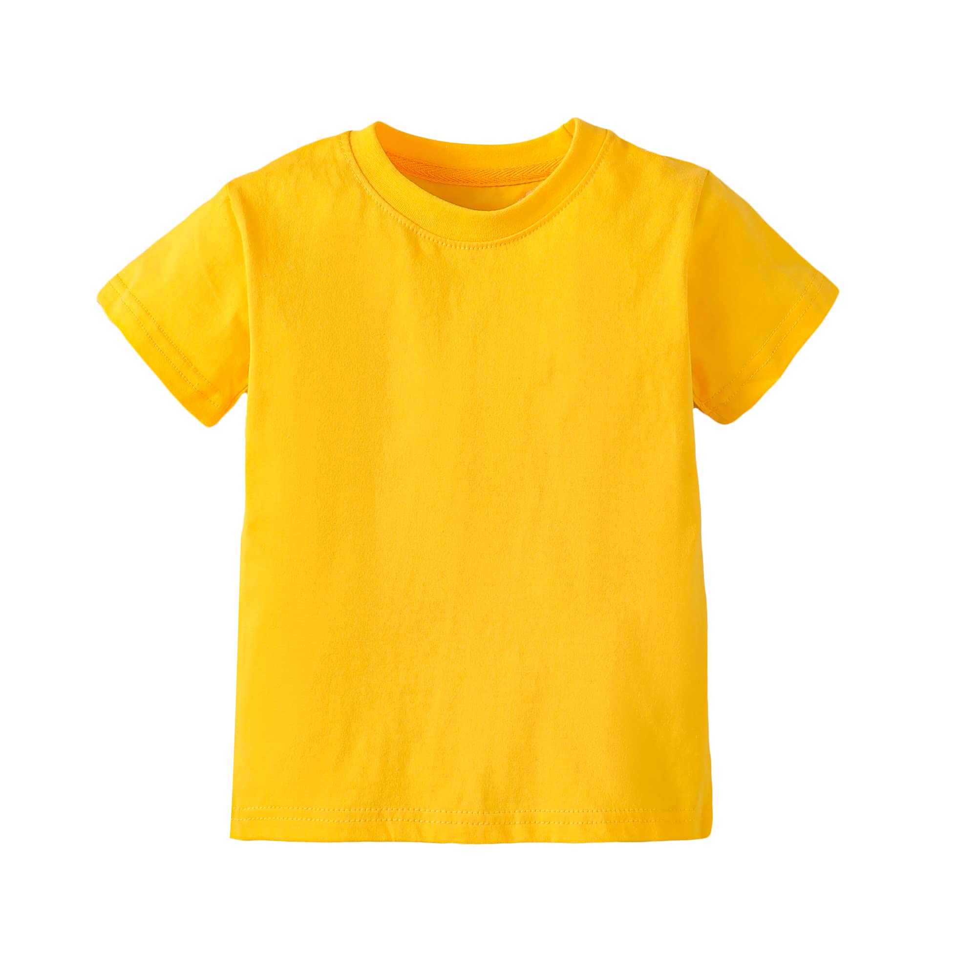 Kids Short Sleeve Tee Toddler Boys Girl T Shirts Toddler Solid Color Blouse Tops