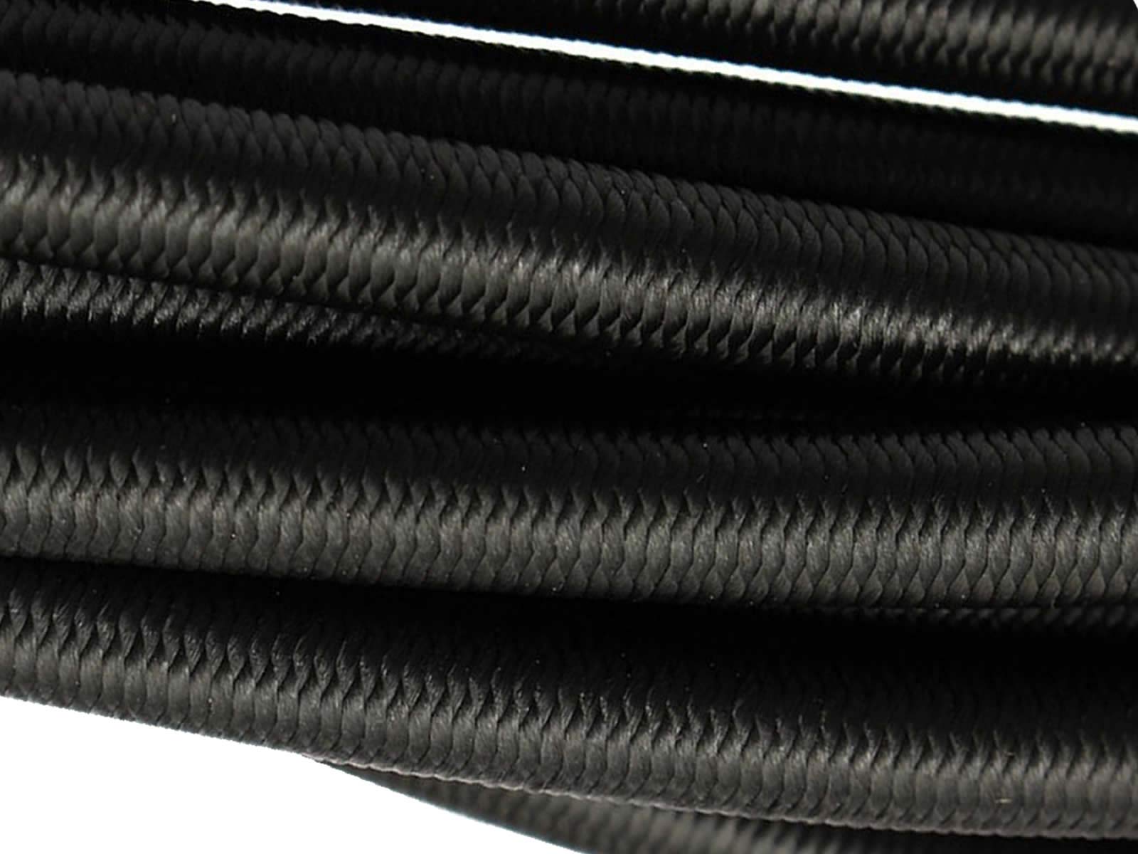 TUKA 98 m x 6mm Corda Elastica per Tendoni, Expander Corda Plane in Gomma, per Tendoni, Fune Estensibile, Corda Plane per Teloni Roulotte Campeggio e Molte Altre Usi Generali, Nero, TKB5089-black