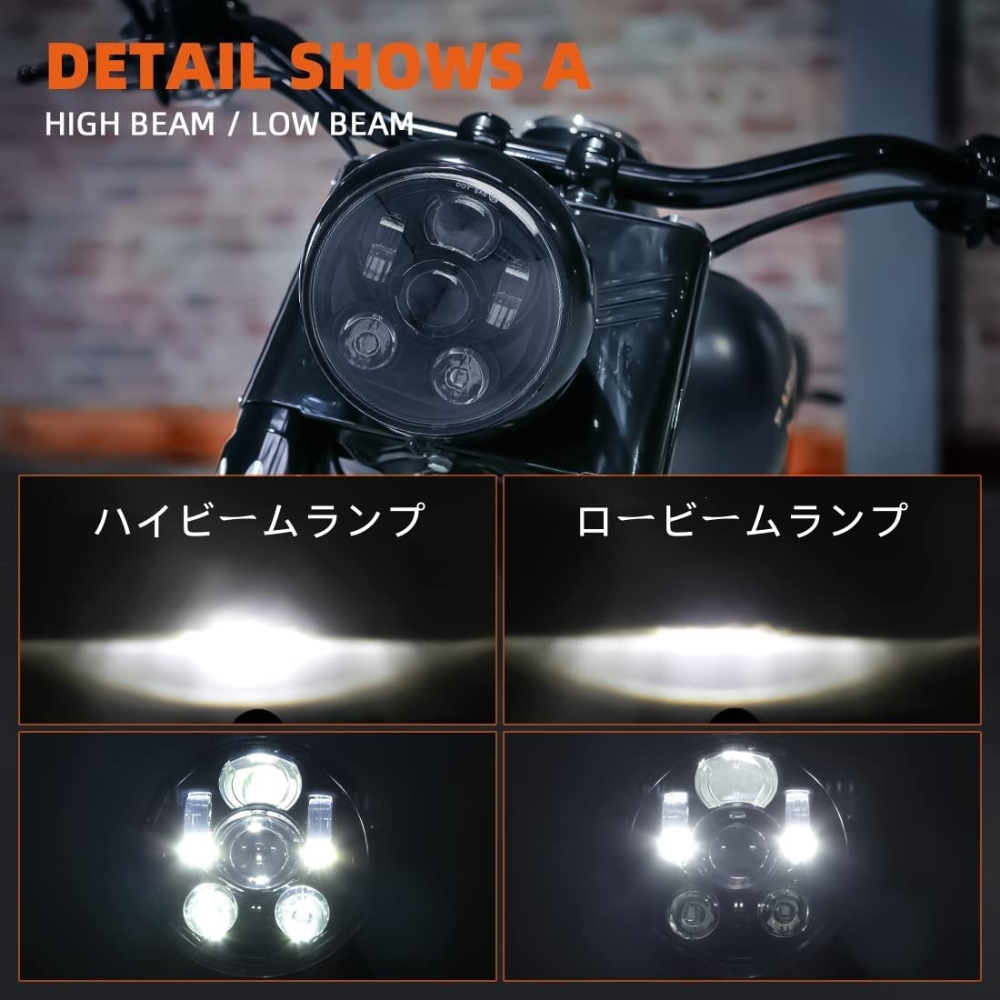 Amazon | SKTYANTS 5.75 ヘッドライト Hi/Lo切り替え 車検対応 IP67