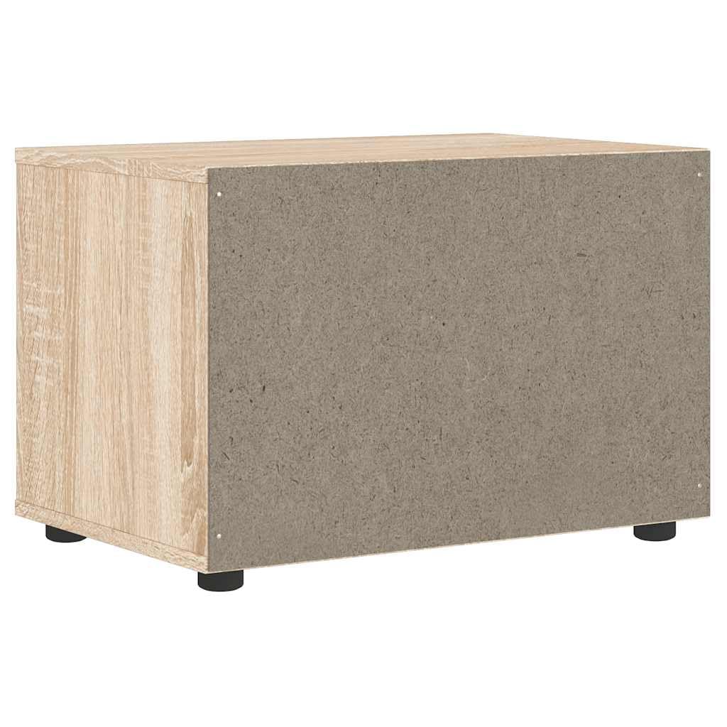 Szafka pod telewizor VISNES dąb Sonoma 60 x 40 x 38 cm, materiał drewnopochodny z miejscem do przechowywania, szafka pod telewizor z wbudowanymi uchwytami, zajmujący mało miejsca mebel