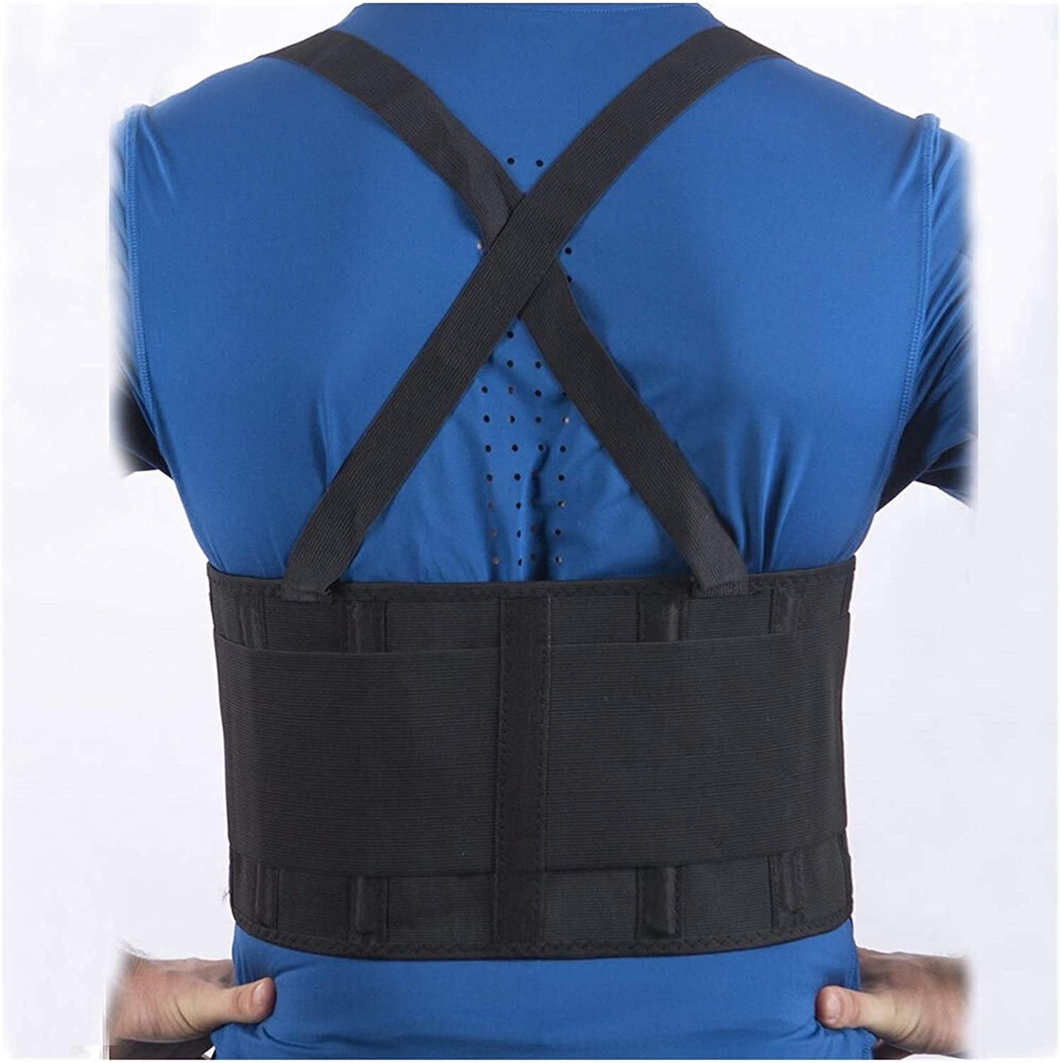 Korektor postawy kręgosłupa, pas do korekcji postawy pleców i ramion, pas podtrzymujący kręgosłup, gorset na plecy(Black-XL)