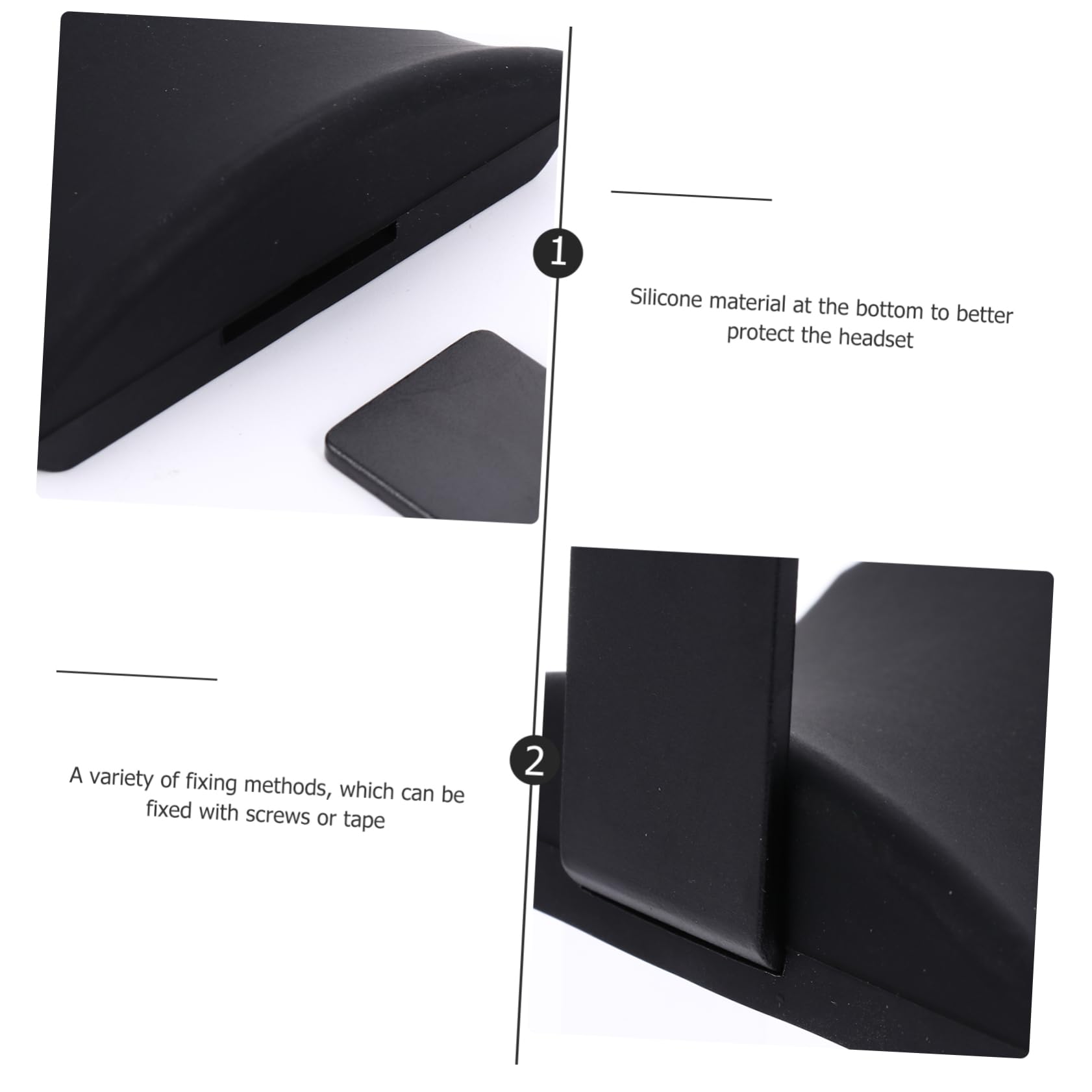 OSALADI 3piezas Soporte De Auriculares De Aleación De Aluminio y Silicona con Adhesivo Colgador para Gaming y Escritorio Instalación Fácil y Duradera