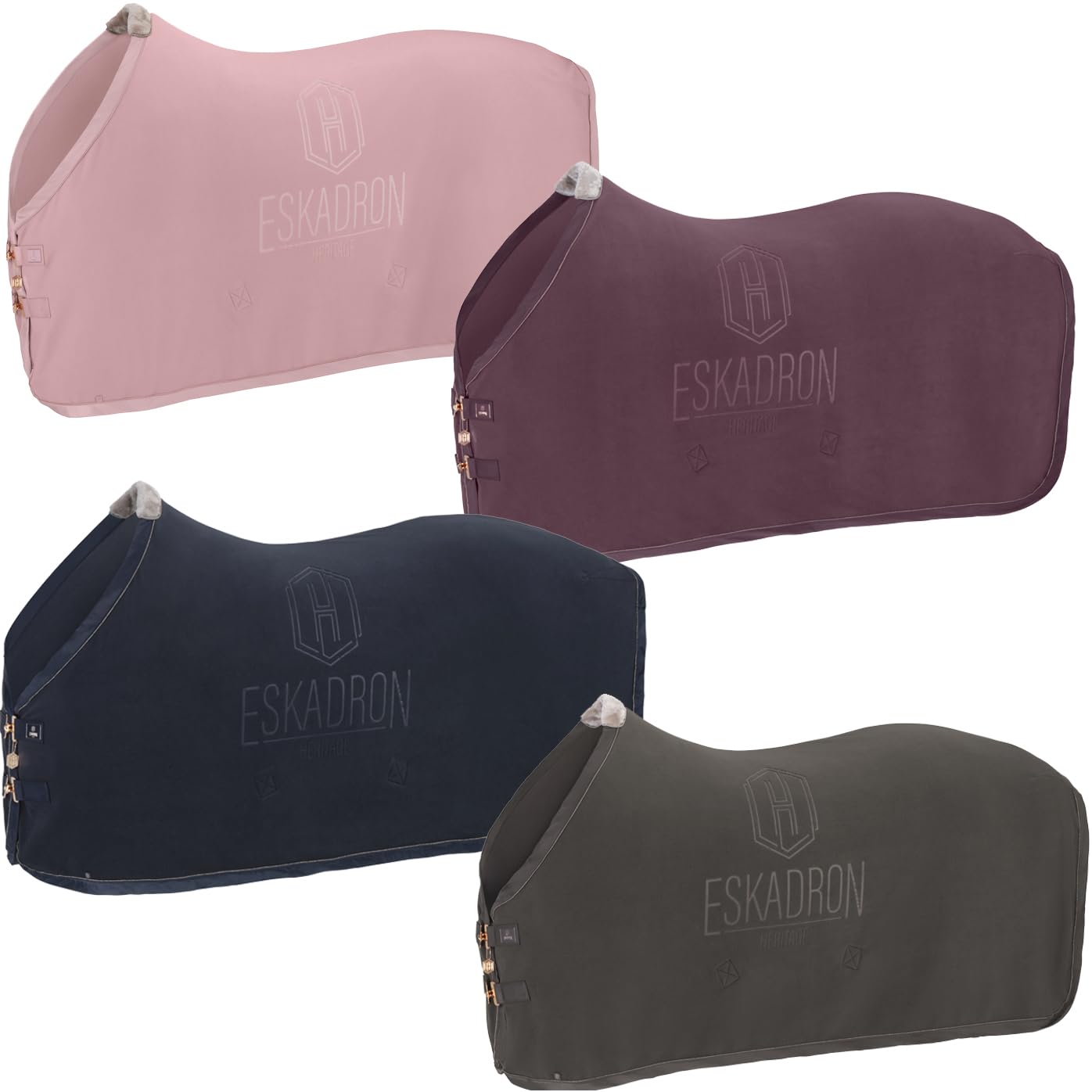 Eskadron Heritage - Manta para caballo (forro polar, 145 cm), color rosa perla