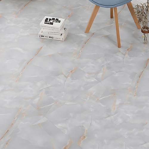 Miniatura 2 de Euventyles Azulejos de vinilo autoadhesivos de 12 x 12 pulgadas, impermeables, para despegar y pegar, para baño, cocina, dormitorio, etc. Azulejos