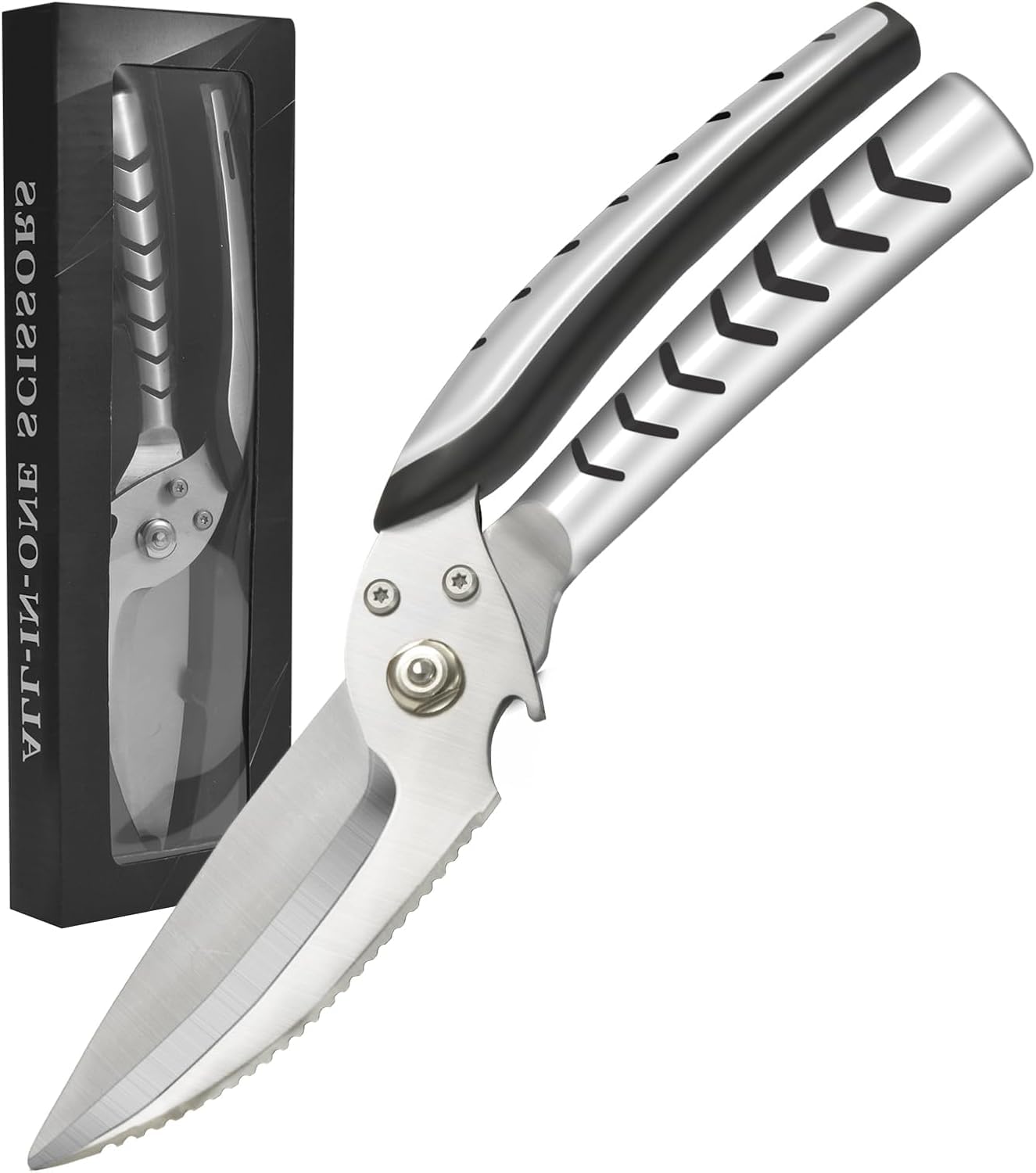 NALACAL Heavy Duty Kitchen Scissors, Kitchen Shears, Poultry Shears, Premium Stainless Steel Scissors, for Meat, Chicken, Bone, Fish, Separable Design, Dishwasher Safe, All-Purpose for Professionals