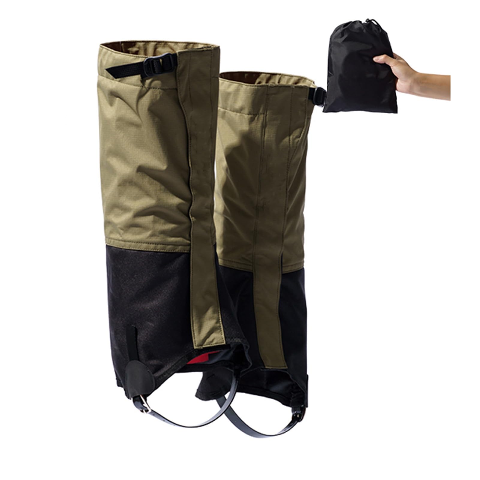 Polainas de Nieve,Cubierta Ajustable for piernas de Senderismo,Polainas for Exteriores,para Senderismo, Escalada, Caza y esquí, Unisex(Green)