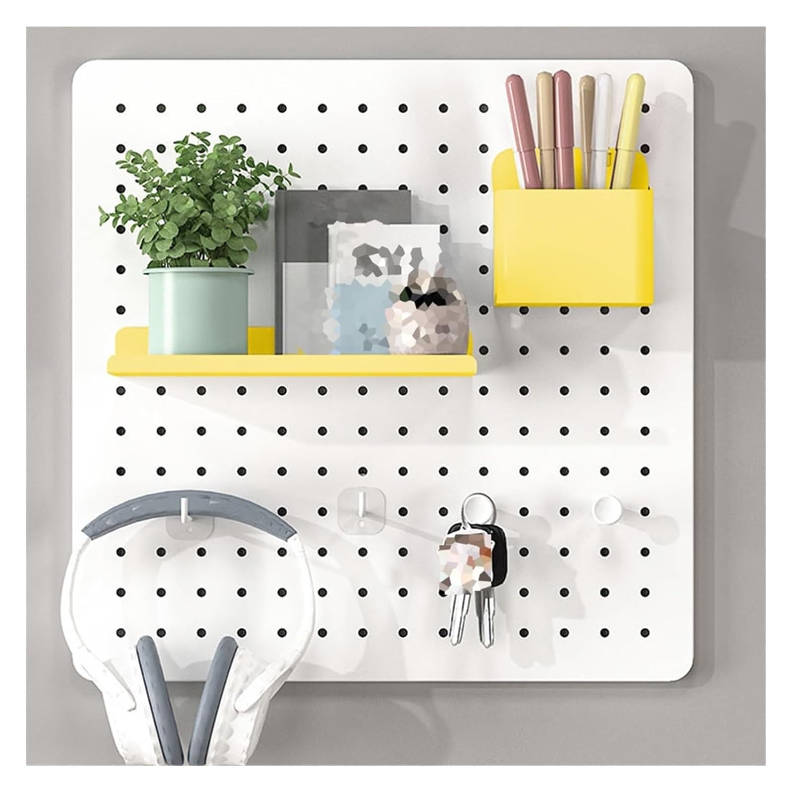 Muro Panel Perforado Para Herramientas Kit Organizador De Tablero Perforado, 40x40 Cm, Montaje En Pared, Tablero Perforado De Bricolaje, Tablero De Herramientas De Almacenamiento En Pared Con Accesori