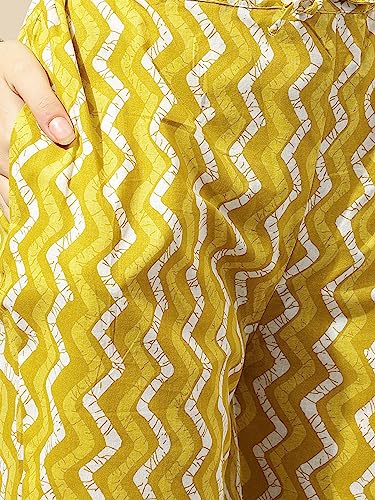 Image of MIRCHI FASHION Women's Straight Fit Fancy Rayon Jaipuri Foil Printed Kurta Set with Plazzo Pant