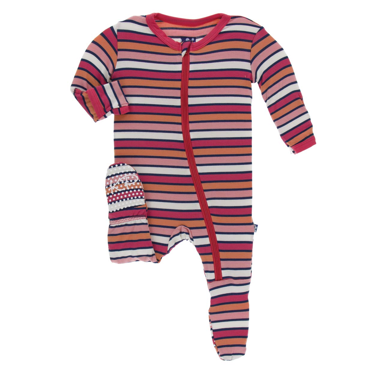 KicKee Pants Little Boys Print Footie with Zipper - Pond Leafy Sea Dragon, 12-18 Months — view 7
