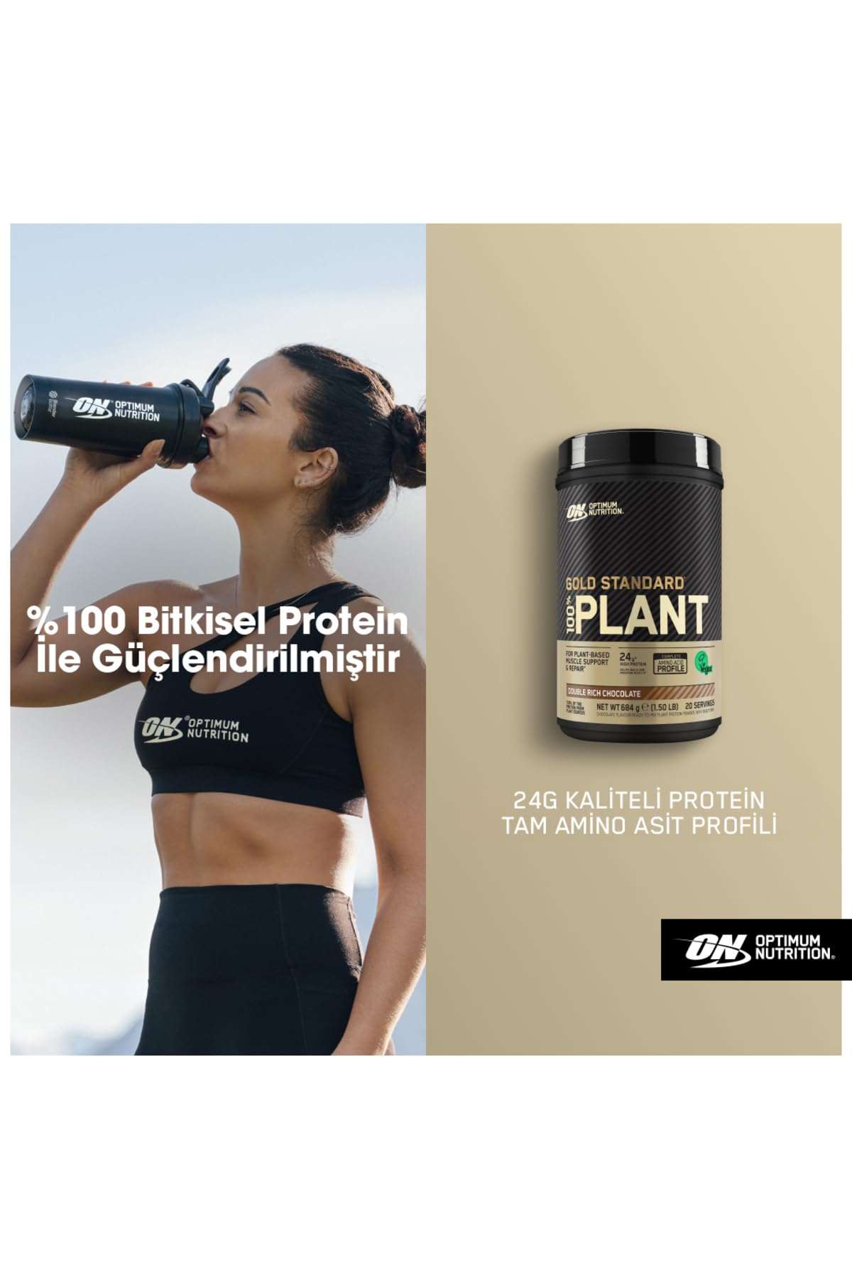 Optimum Nutrition Gold Standard 100% roślina, czekolada - 684 g