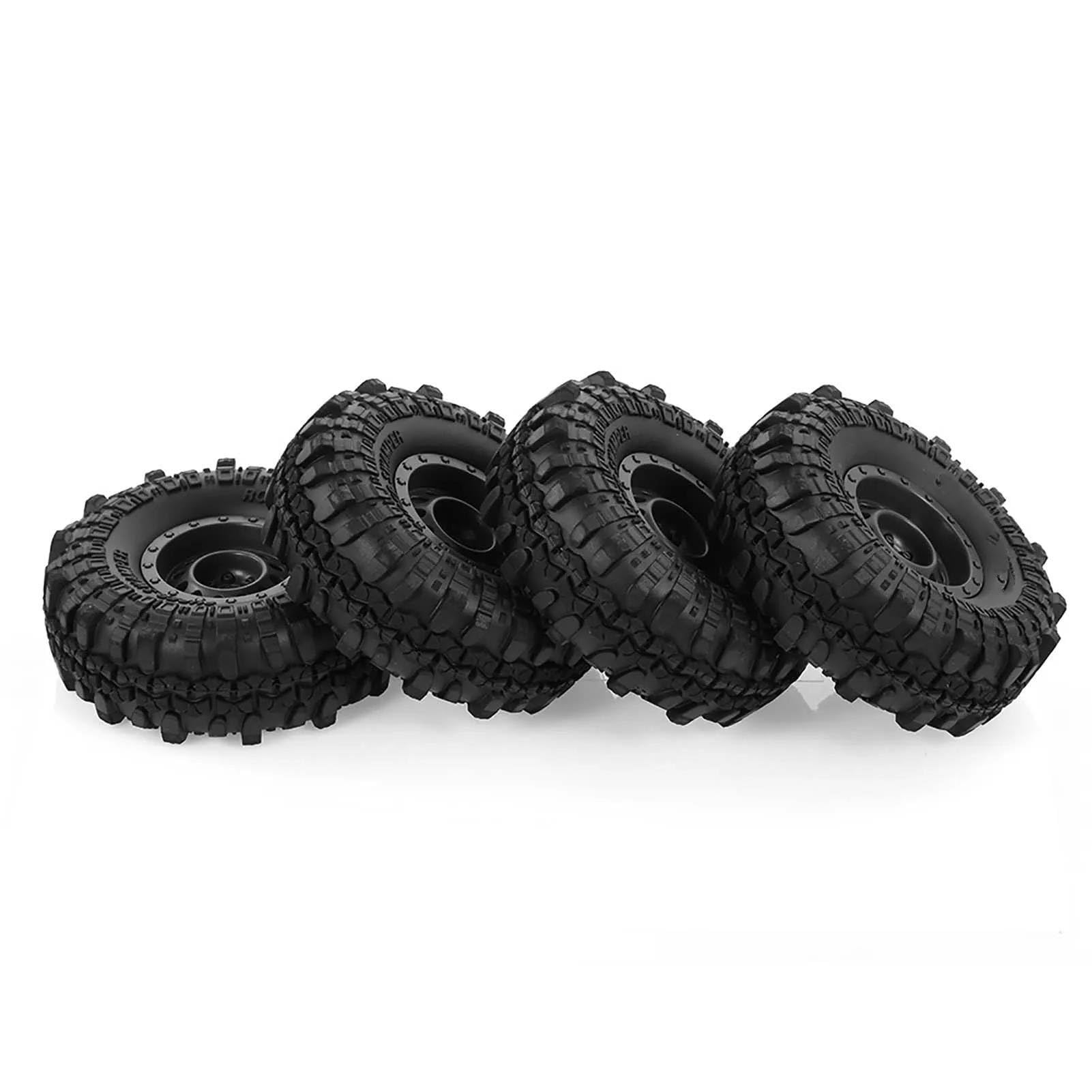RC Neumáticos Rueda para Traxxas para HSP para Redcat para Tamiya para Axial SCX10 D90 1/10 RC Rock Crawler Car 4 Uds Neumáticos De Goma 1,9