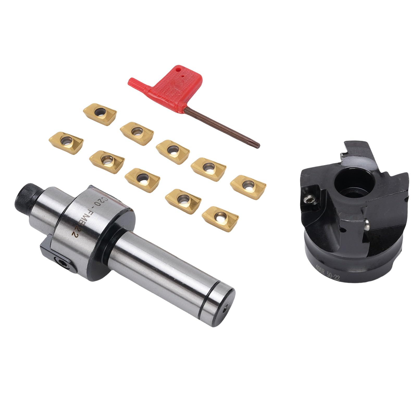 400R 50 22 4T Frez Czołowy 50mm 4-ostrzowy Frez Palcowy z Wkładkami z Węglika APMT1604 do Frezarki CNC Tokarka Wytaczadło