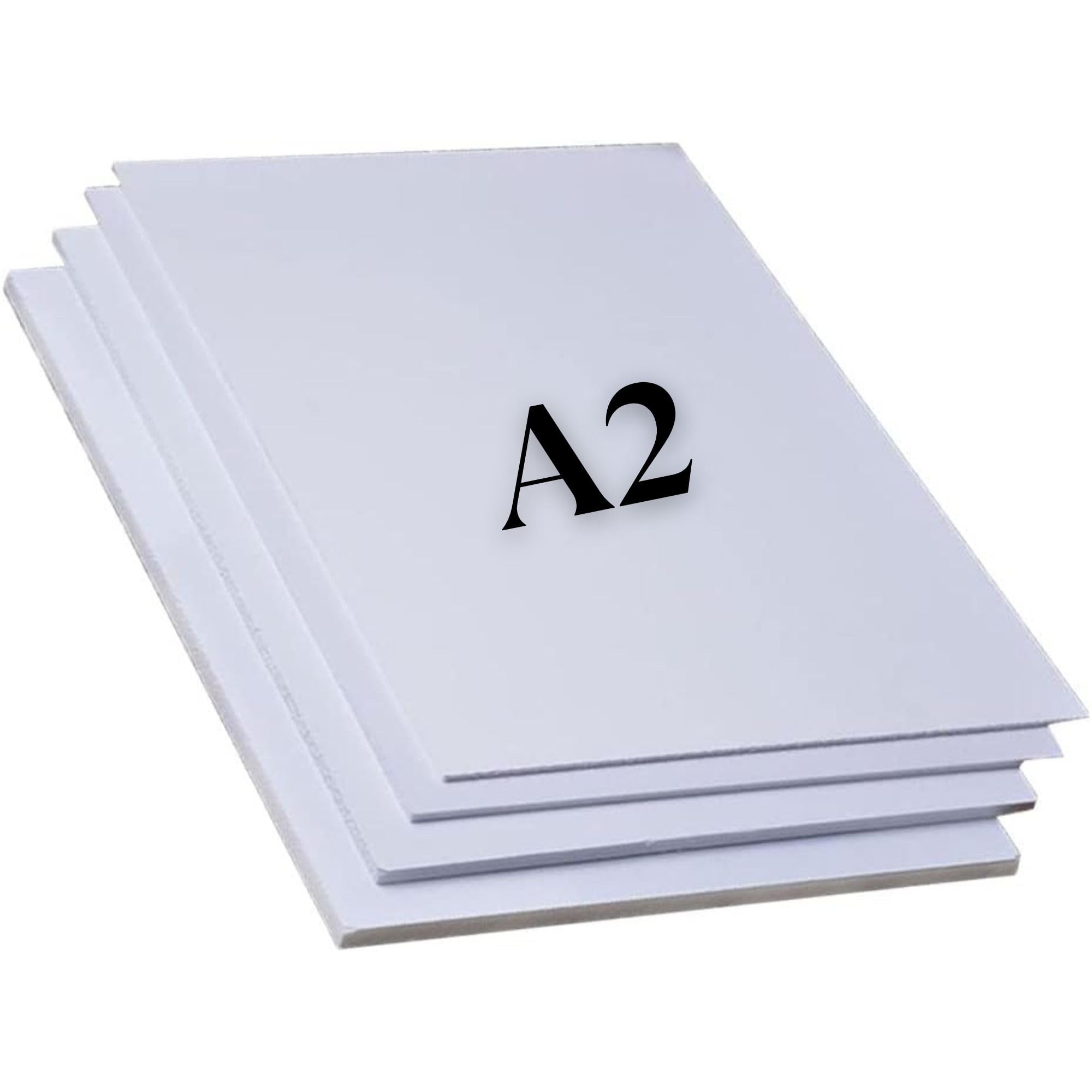 PROTECTAFILE White Mount Board -Backing Modelling -Sturdy Cardboard Sheets for Crafts and DIY Projects - Heavy Duty Chipboard Sheets (A2, Inches)