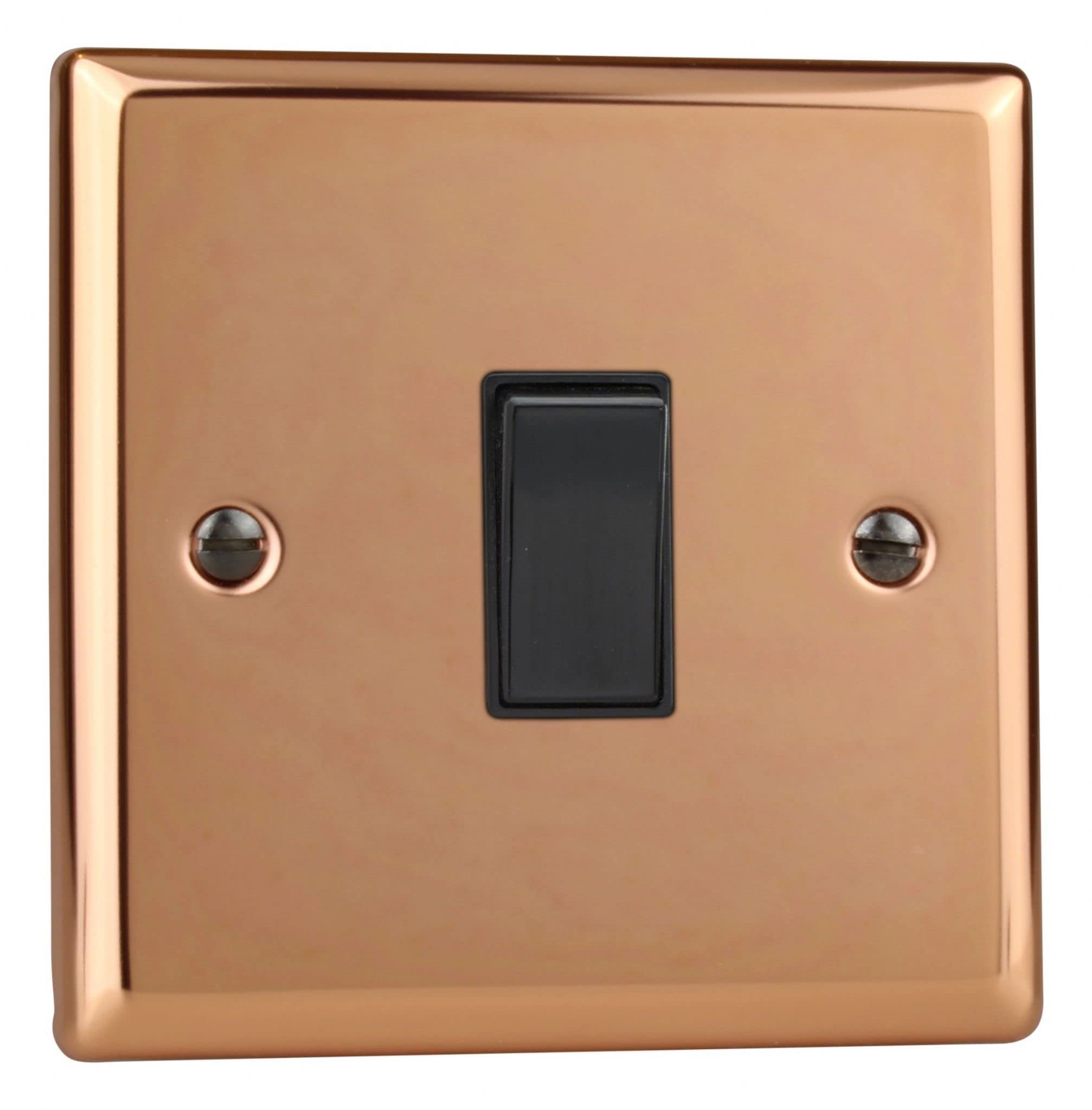 Varilight 1-Gang 20A Double Pole Rocker Switch Polished Copper