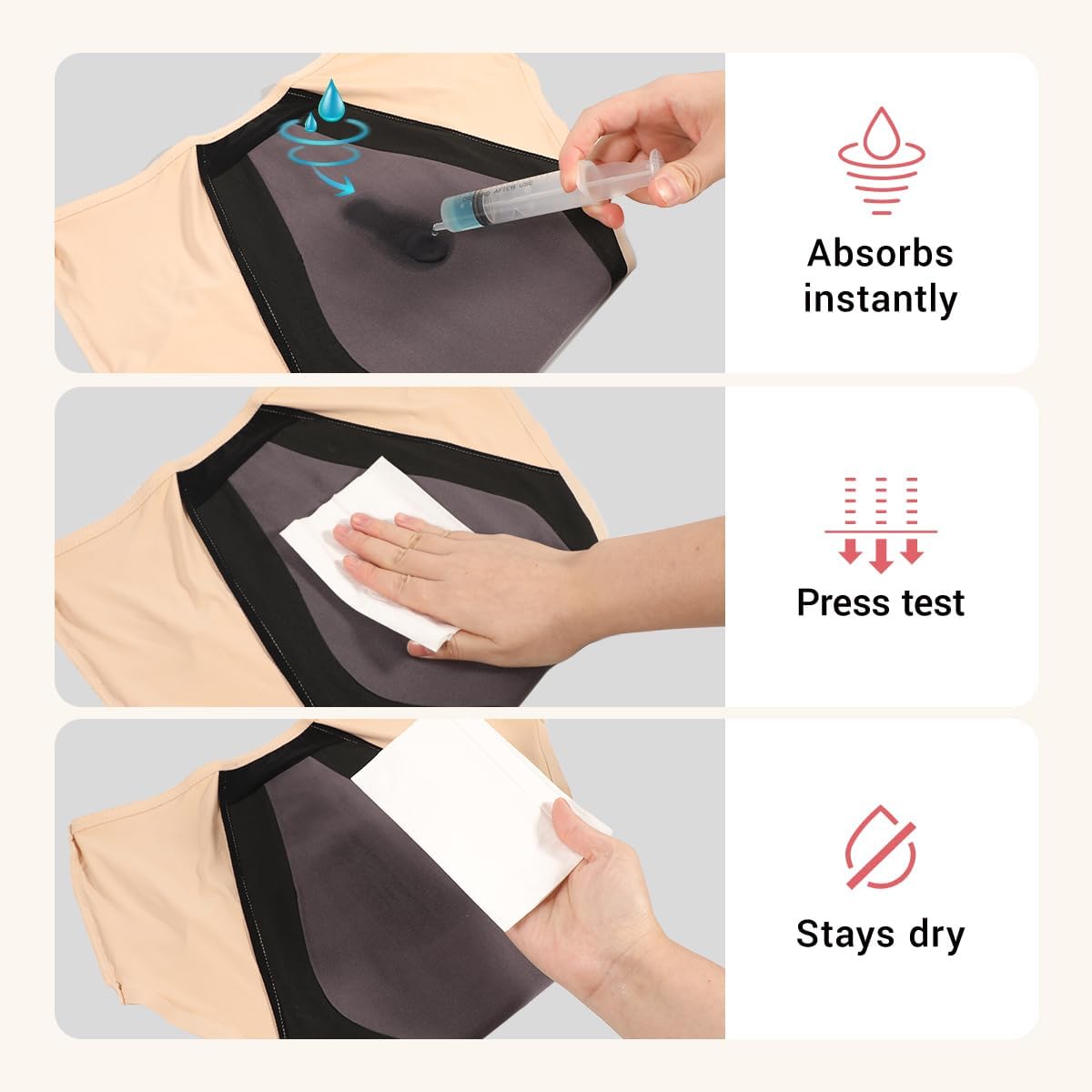 Carer Incontinence Underwear for Women Washable Leakproof Underwear for Women 150ml Super Absorbent Bladder Leak Proof Underwear for Womens Bladder Leakage Protective Panties 3 Pack, 2XL - Image 6